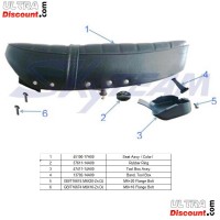 Selle Noire pour Dax Skyteam 50cc à 125cc (5,5L) Bilder 2