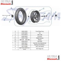 Axe de roue avant Complet pour Monkey - Gorilla 50cc à 125cc (215mm) Bilder 1 Axe de roue avant Complet pour Monkey - Gorilla 50cc à 125cc (215mm) Bilder 1