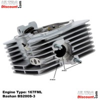 Culasse Complète pour Quads Bashan BS200S-3 (Moteur 167FML) Bilder 4