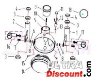 Entretoise pour support de phare pour E-MINI Skyteam Bilder 1