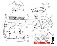 Kit de support de garde boue arrière pour scooter E-MINI Bilder 1