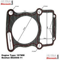 Joint d'Embase pour Quads Bashan BS250S-11 (Moteur 167MM) Bilder 1