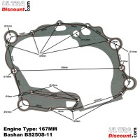 Joint de Carter d'Embiellage pour Quads Bashan BS250S-11 (Moteur 167MM) Bilder 1