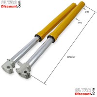 Bras de fourche de Haute Qualité 800mm, double réglage, axe 12/20mm - Or Bilder 2