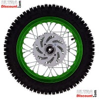 Roue Arrière Complète 12'' Verte avec Crampons 12mm pour Dirt Bike AGB27 Bilder 2
