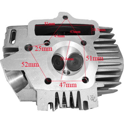 Culasse de dirt bike 125cc 1P52FMI 52.4mm + Capots (Loncin) Bilder 1 Culasse de dirt bike 125cc 1P52FMI 52.4mm + Capots (Loncin) Bilder 1
