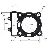Joint de culasse moteur de quad shineray 300cc (XY300ST-5E) Bilder 1