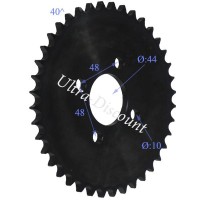 Couronne pour quad shineray 150cc (XY150STE , 40dents , Pas:428) Bilder 1 Couronne pour quad shineray 150cc (XY150STE , 40dents , Pas:428) Bilder 1