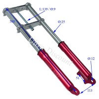 Fourche Pocket bike cross rouge Bilder 1