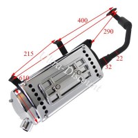 Pot d'échappement pour scooter chinois 125 cc (type 2) Bilder 1