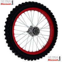 Roue Avant 17''pour Dirt Bike AGB30 - Rouge Bilder 1