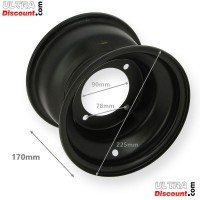 Jante arrière Quad 200cc Noire (18x9.5-8) 170mm Bilder 1