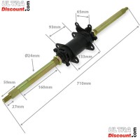 Train Arrière complet Ø24 pour Quad 110cc Bigfoot (710mm) Bilder 1 Train Arrière complet Ø24 pour Quad 110cc Bigfoot (710mm) Bilder 1