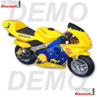 Carenage Pocket bike 47-49cc (Jaune-Bleu) Bilder 1