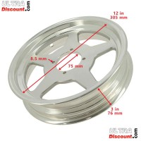 Jante Aluminium pour Monkey - Gorilla 50cc à 125cc (3.00x12) type3 Bilder 1