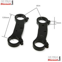 Paire de Té de Fourche pour Pocket Dirt Nitro 34mm Noir Bilder 1