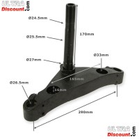 Té de fourche inférieur 170mm pour Scooter Citycoco Bilder 1