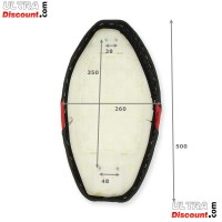 Selle 2 places noir et rouge pour scooter Citycoco Bilder 1