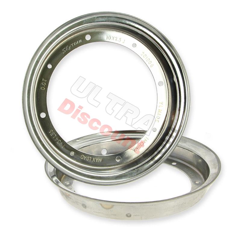 Jante moto avant / arrière 10x2.50 PBR Skyteam 50cc 125cc - Chrome, Pièces PBR Skyteam ZB Honda Jante moto avant / arrière 10x2.50 PBR Skyteam 50cc 125cc - Chrome, Pièces PBR Skyteam ZB Honda