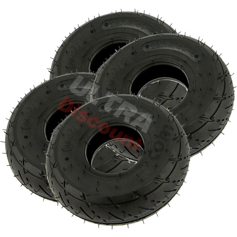 Jeu de 4 Pneus 3.50-4 route pour pocket quad, Pieces pocket quad Jeu de 4 Pneus 3.50-4 route pour pocket quad, Pieces pocket quad