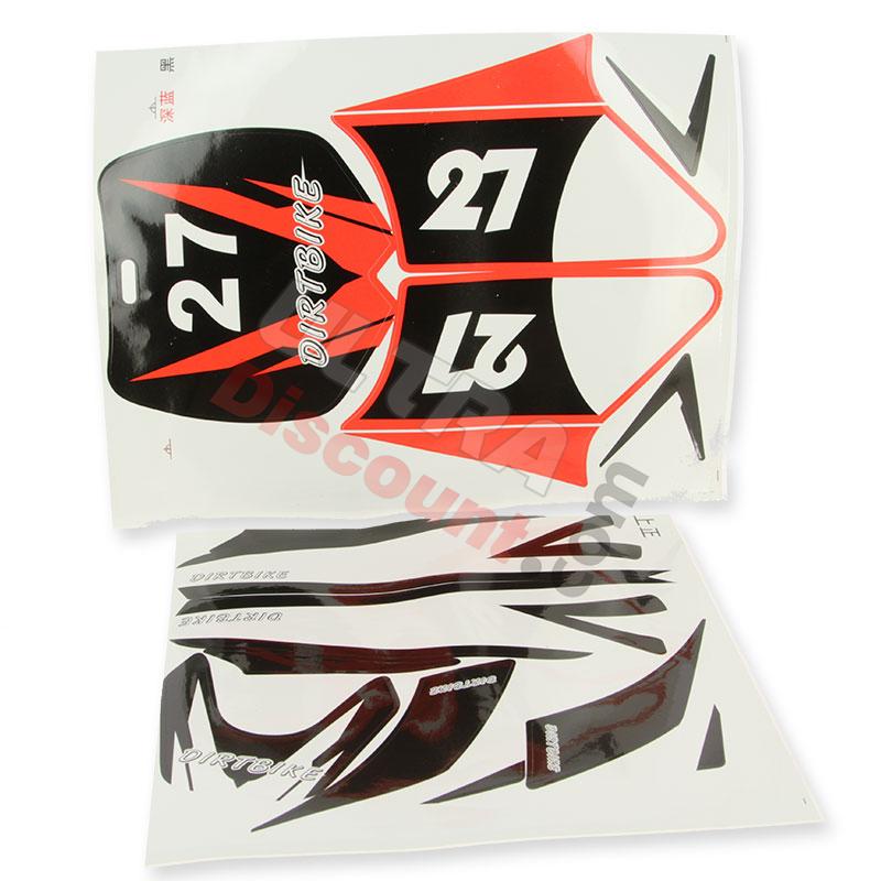 Kit Décoration Rouge Pocket Bike Cross, Pièces Pocket Cross Kit Décoration Rouge Pocket Bike Cross, Pièces Pocket Cross