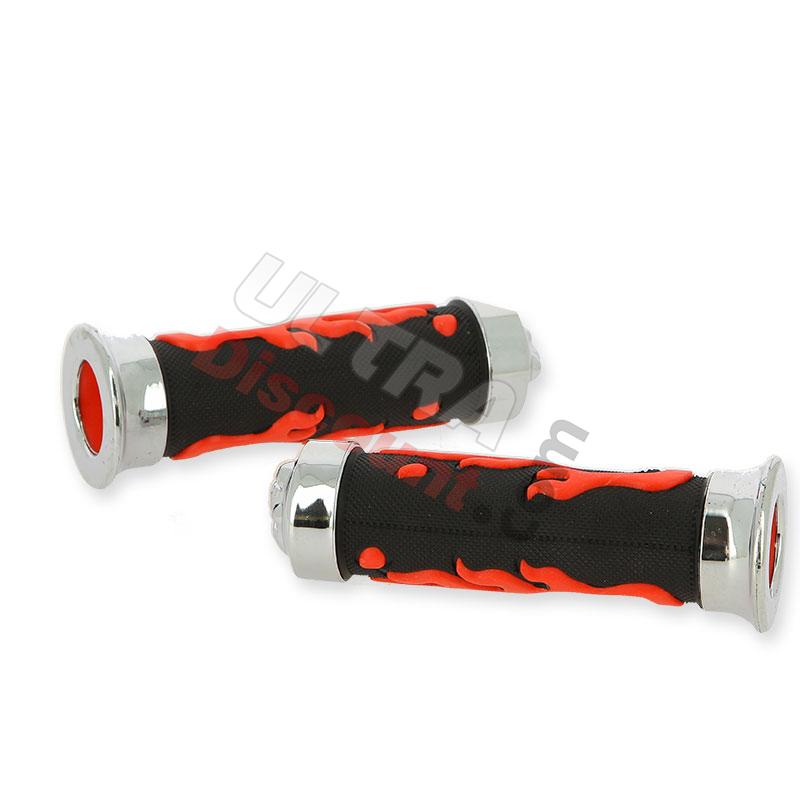 Poignée antidérapante Flamme (Rouge-Noire) Type 3 Pocket ZPF, Pièces Racing pocket ZPF Poignée antidérapante Flamme (Rouge-Noire) Type 3 Pocket ZPF, Pièces Racing pocket ZPF