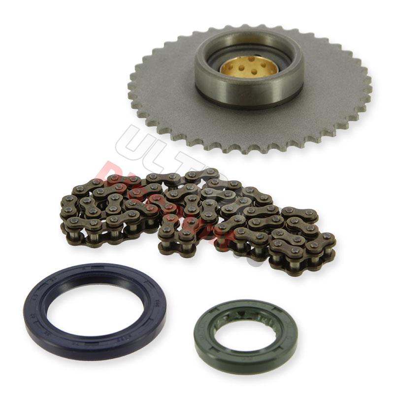 Kit pignon et chaine de démarreur pour moteurs Skyteam 50cc, Pièces Dax Skymax
