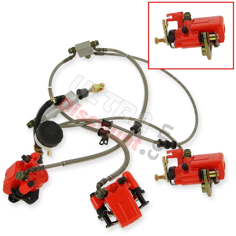 Kit freinage complet pour quad Shineray 250cc ST-9E (type 2), Pièces Shineray 250 STIXE ST9E Kit freinage complet pour quad Shineray 250cc ST-9E (type 2), Pièces Shineray 250 STIXE ST9E