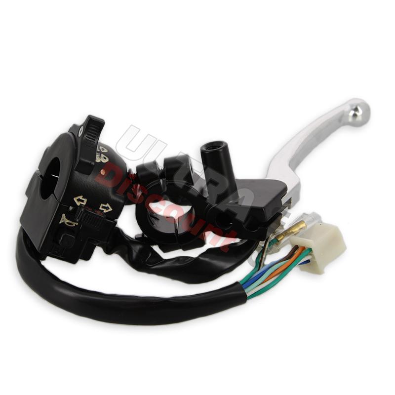 Commodo gauche pour Skyteam Skymini 50-125cc avec lampe LED, Pièces Skymini Monkey - Gorilla Commodo gauche pour Skyteam Skymini 50-125cc avec lampe LED, Pièces Skymini Monkey - Gorilla