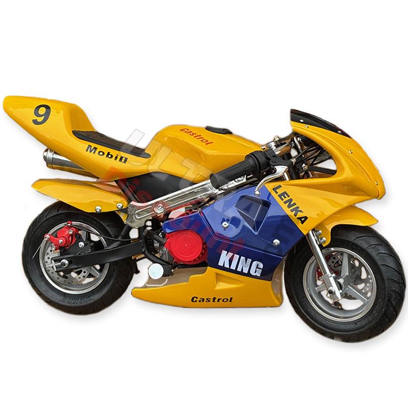 Pocket Bike 49cc Haute Qualité Jaune et Bleu, Pocket bike