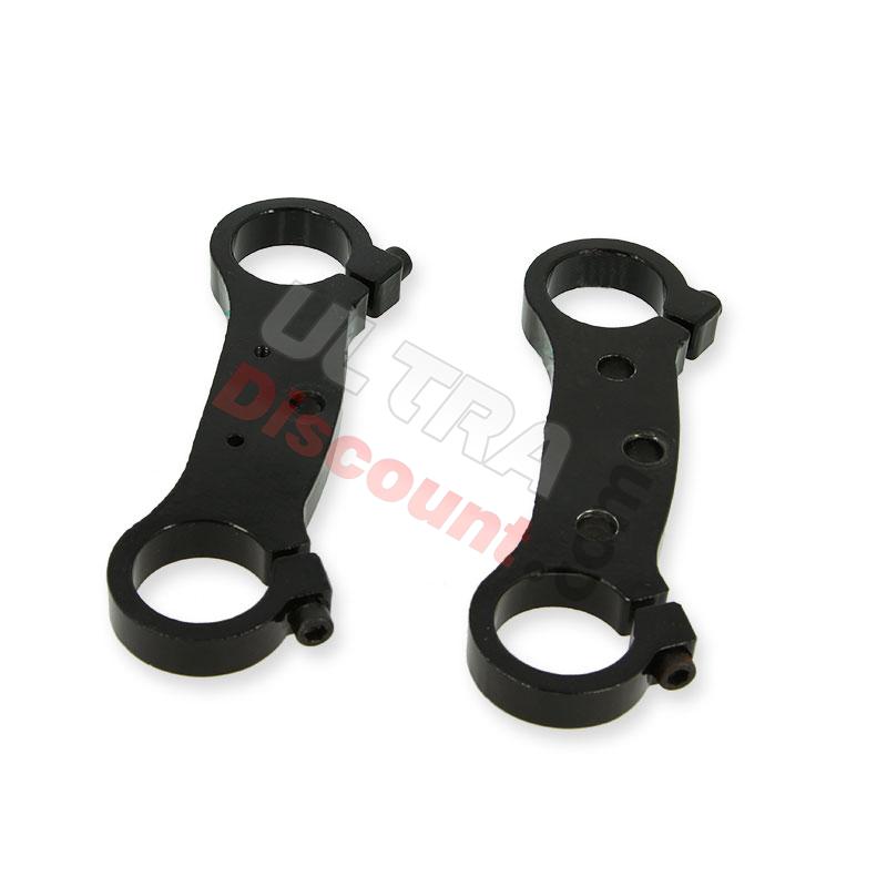 Paire de Té de Fourche pour Pocket Dirt Nitro 34mm Noir, Pieces Dirt Nitro