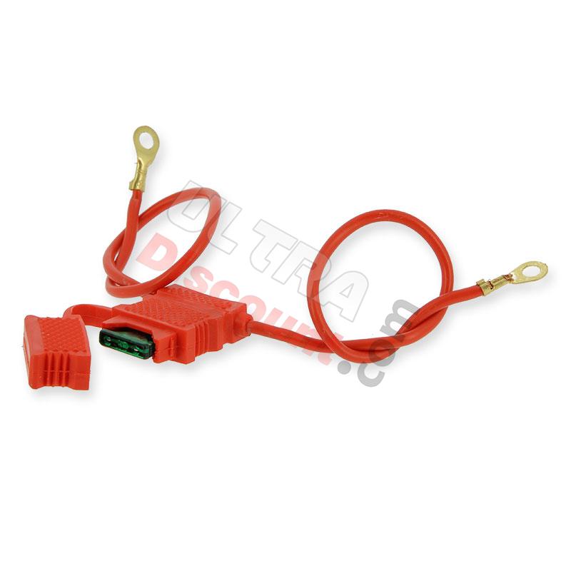 câble de liaison batterie 12v avec fusible 30A (type2), Pieces Bike Nitro