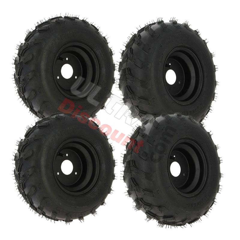 Pack 4 Roue 16x8-7 complète pour mini quad Bigfoot (type2), Pièces Quad 110cc - 125cc Pack 4 Roue 16x8-7 complète pour mini quad Bigfoot (type2), Pièces Quad 110cc - 125cc