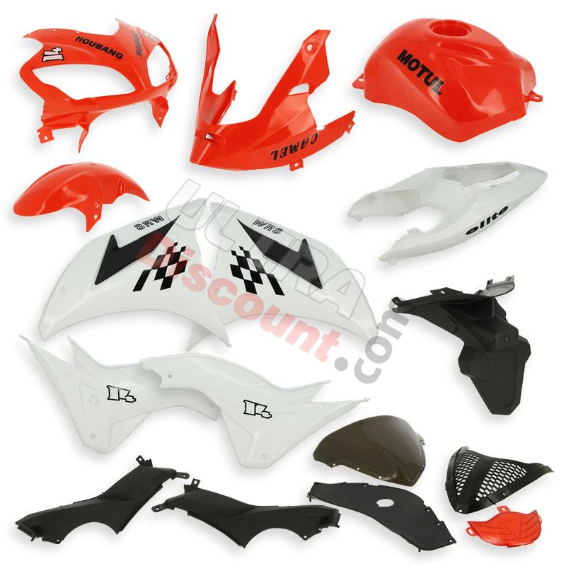 Carénage pour Super pocket Bike réplique YZF R1 (rouge-blanc), Pièces pocket réplique R1