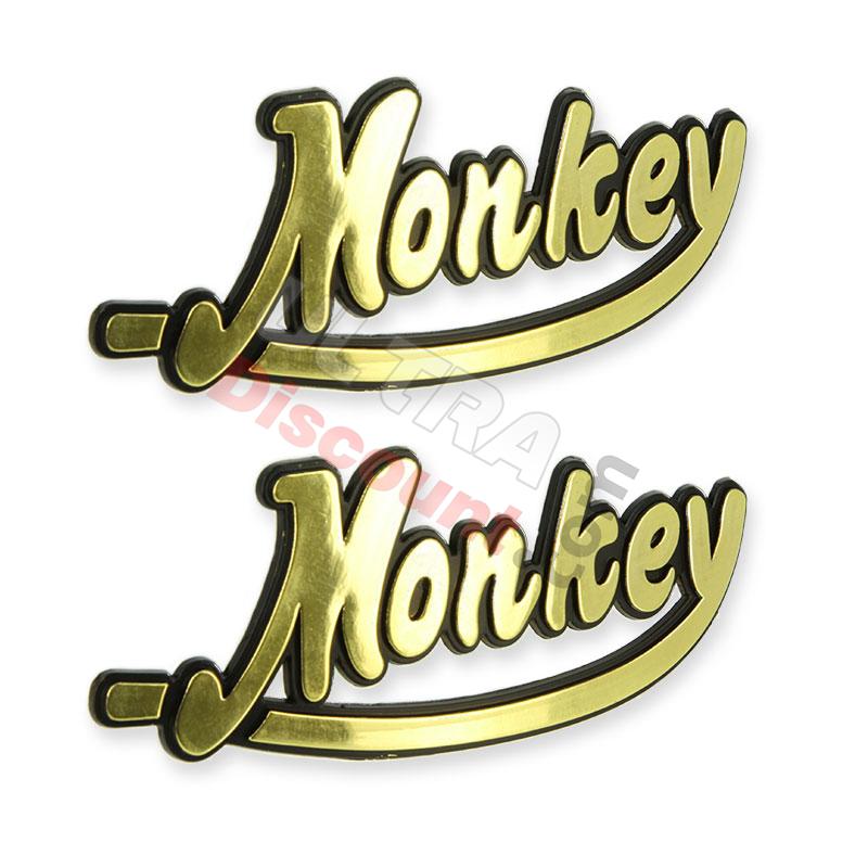 2 x Logo Monkey autocollant en plastique pour réservoir Skymini SkyTeam, Pièces Skymini Monkey - Gorilla