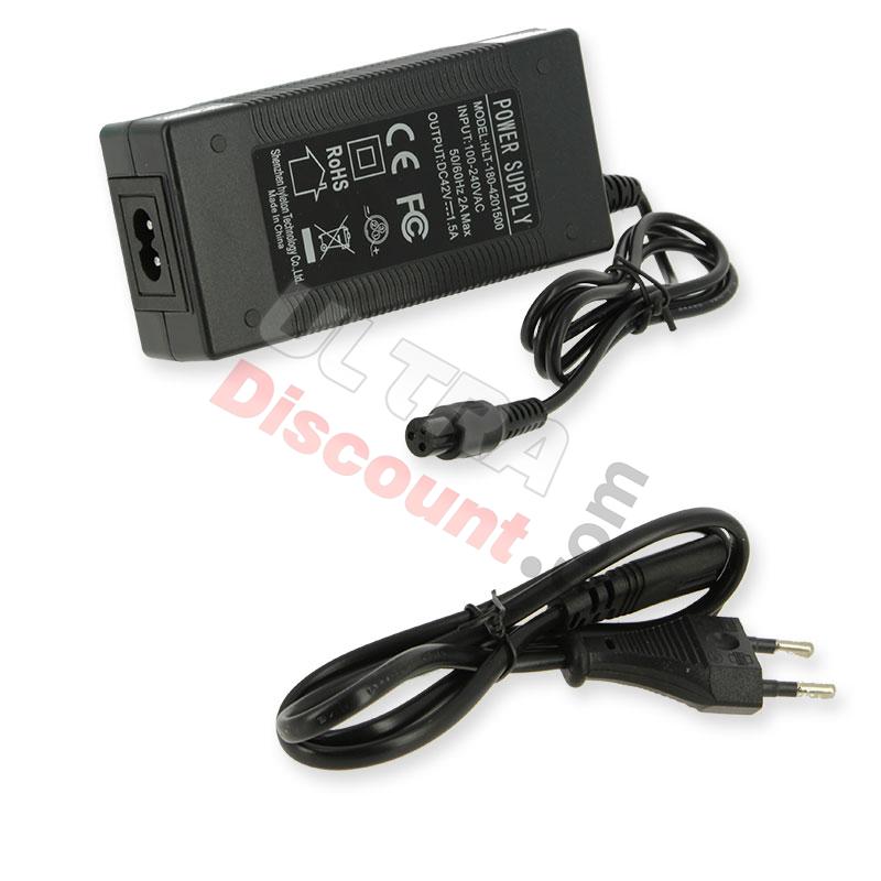 CHARGEUR 42V 1.5A Fiche XLR pour Overboard, pièces hoverboard