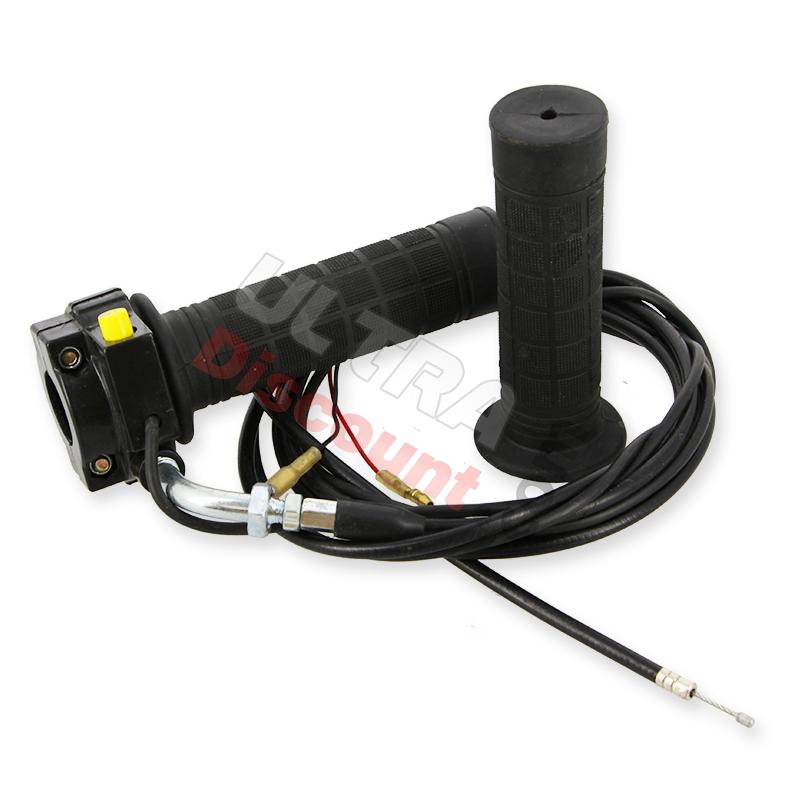 Poignée d'accélérateur avec coupe circuit et câble pour trottinette thermique, Pièces trottinette thermique