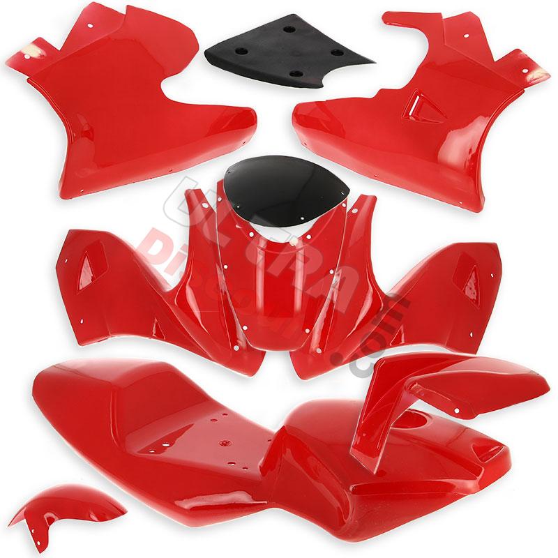 Carenage Pocket bike 47 49cc Rouge (petit défaut peinture), Pièces Pocket Bike