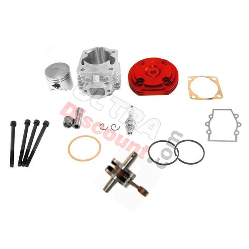 Kit 53cc 4 transferts + Vilebrequin Racing axe 10mm(typeB Rouge), Pièces Pocket Cross