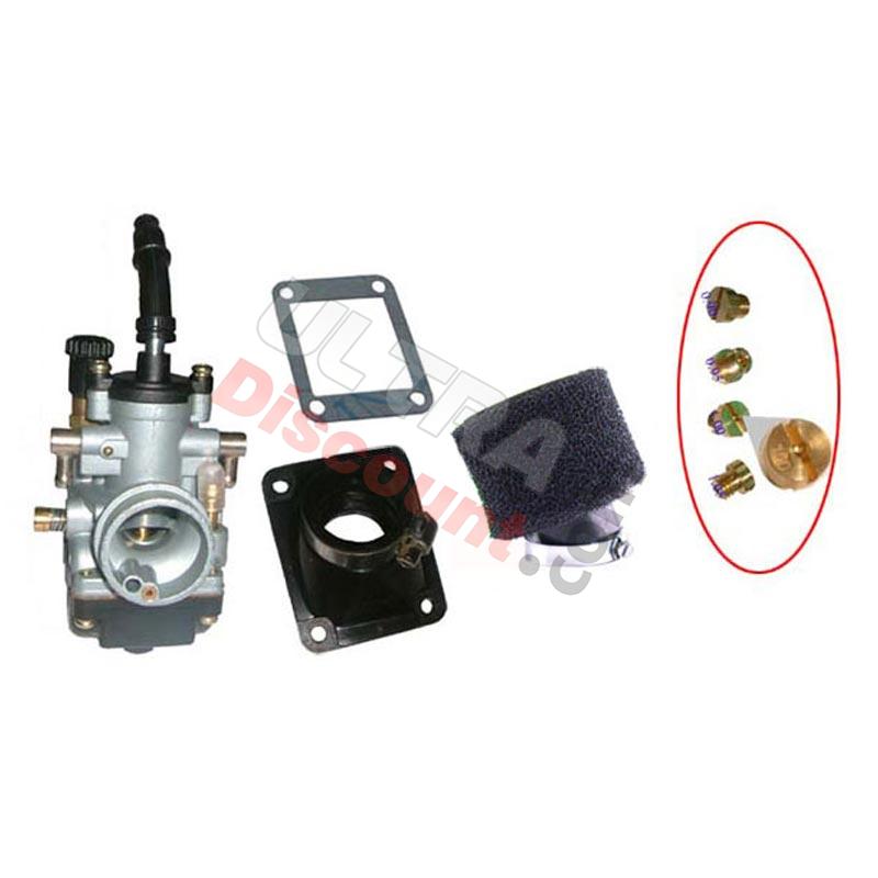 Carburateur de 19 pocket polini 911 + gicleurs + filtre Noir, Pièces Polini 911 GP3