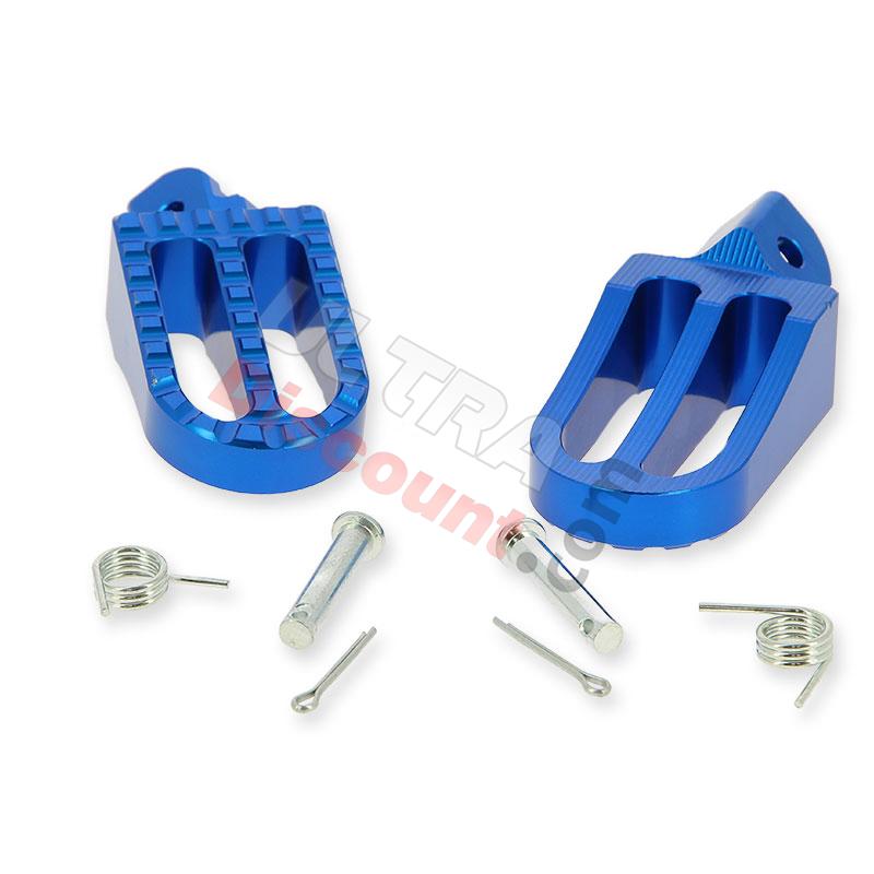 Cale pieds Bleu Tuning en Acier pour Dirt bike, Pieces Dirt Bike