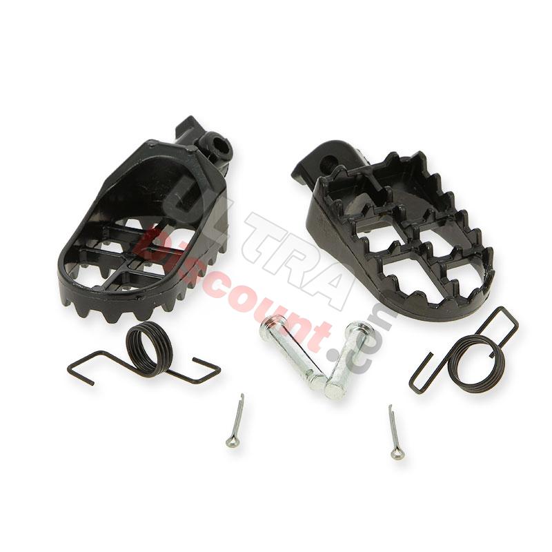 Cale pieds Noir Tuning en Acier pour Dirt bike, Pieces Dirt Bike