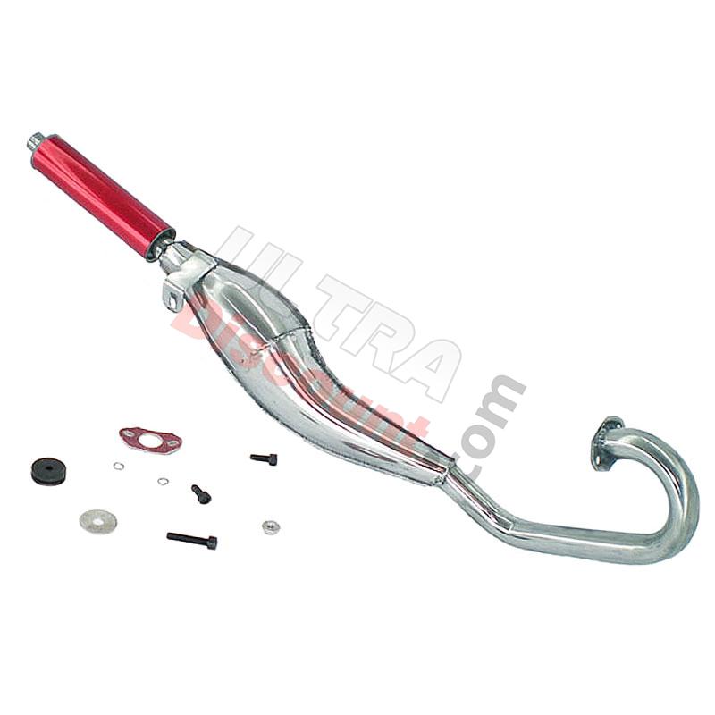 Pot Pocket Bike Supermotard Tuning Inox Rouge (type 2), Pièces Pocket Supermotard