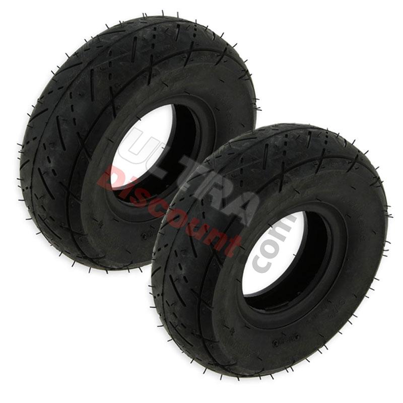 Jeu de 2 Pneus route pour pocket quad (3.00-4), Pieces pocket quad Jeu de 2 Pneus route pour pocket quad (3.00-4), Pieces pocket quad