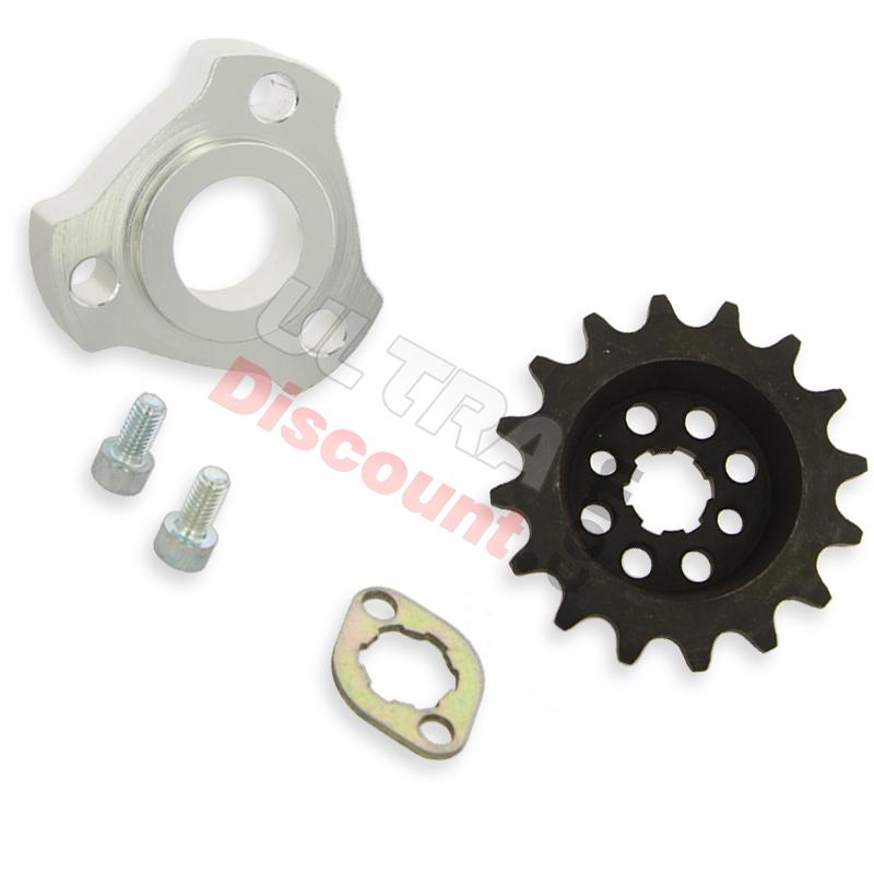 Pignon déporté + déport arrière pour Monkey (16 dents, 15mm), Pièces Skymini Monkey - Gorilla
