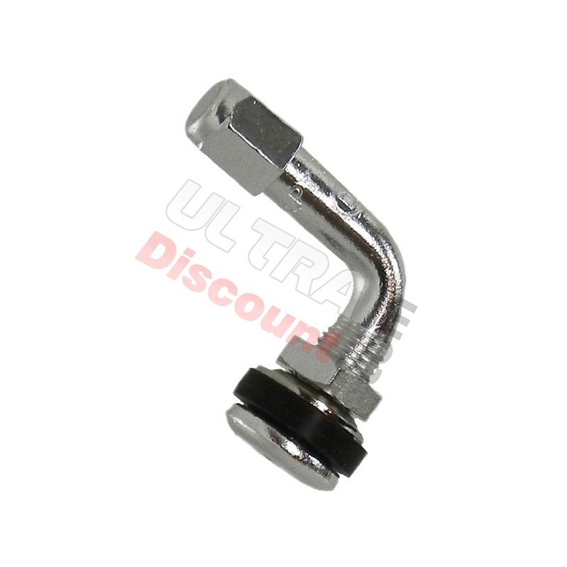 Valve coudée pour pneu Tubeless (chrome), Pièces Skymini Monkey - Gorilla Valve coudée pour pneu Tubeless (chrome), Pièces Skymini Monkey - Gorilla