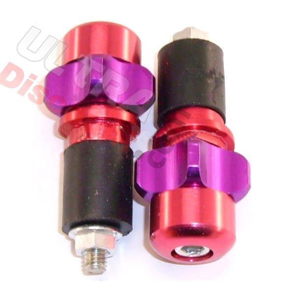 Embout de guidon Tuning Rouge-Violet (type2), Pieces baotian BT49QT-12