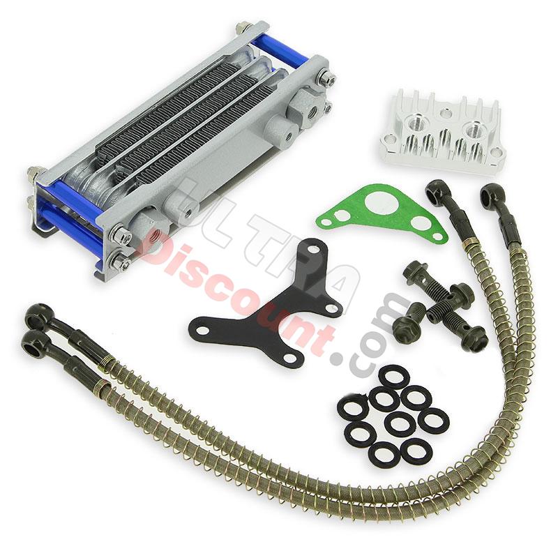 Radiateur d'huile dirt bike (type 2, Bleu ), Pieces Dirt Bike