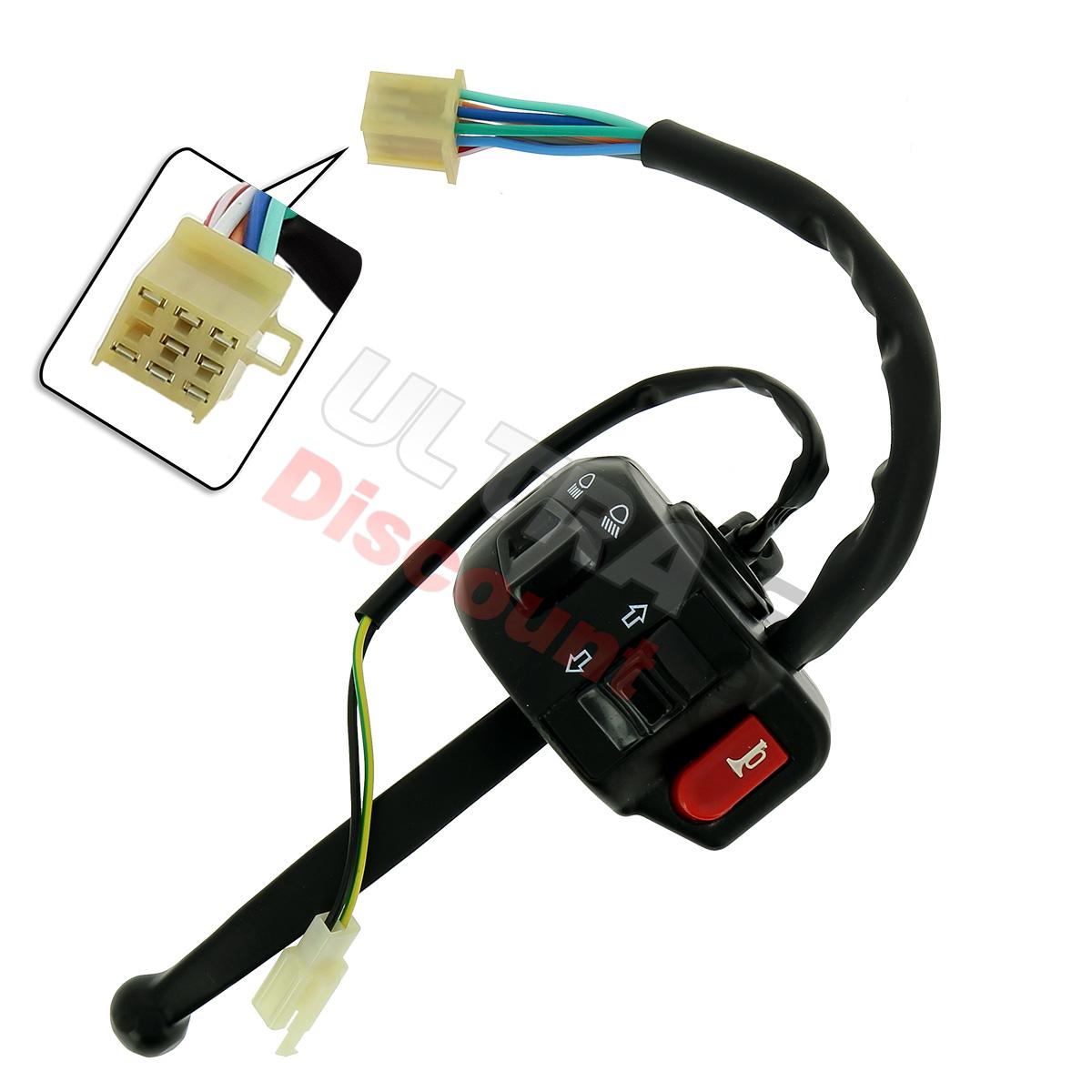 Commodo Gauche Complet pour Scooter Baotian BT49QT-9, Piece Baotian BT49QT-9