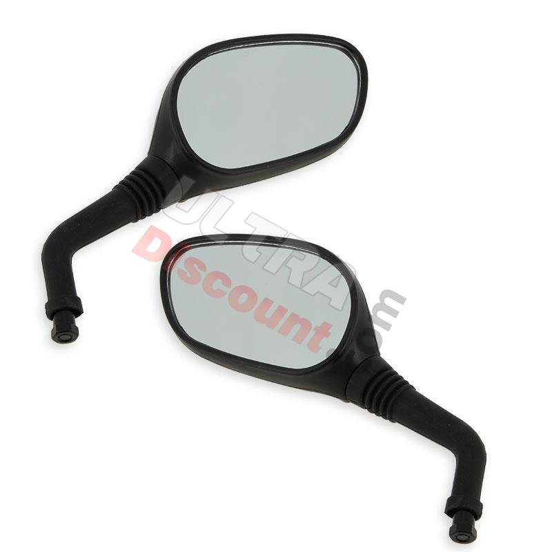 Lot de rétroviseur pour scooter Baotian BT49QT-9 (Noir), Pieces Baotian BT49QT-9